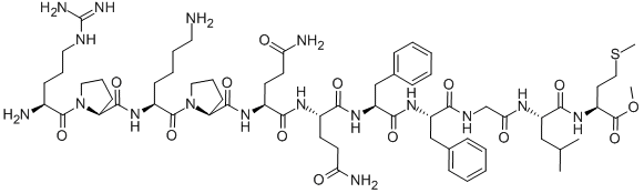 CAS#: 76260-78-1， Arg-Pro-Lys-Pro-Gln-Gln-Phe-Phe-Gly-Leu-Met-Ome