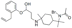 CAS 登录号：76298-89-0， 2-溴-N-[2-[4-[[2-羟基-3-(2-丙-2-烯基苯氧基)丙基]氨基]-4-甲基环己基]丙-2-基]乙酰胺