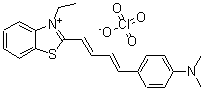 CAS#: 76433-29-9， 2-[(1E,3E)-4-(4-Dimethylamino-phenyl)-buta-1,3-dienyl]-3-ethyl-benzothiazol-3-ium perchlorate