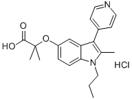 CAS#: 76460-37-2， 2-Methyl-2-(2-Methyl-1-Propyl-3-Pyridin-4-Ylindol-5-Yl)Oxypropanoic Acid Hydrochloride