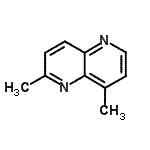structure of CAS# 764717-59-1, 2,8-Dimethyl-1,5-naphthyridine;1,5-NAPHTHYRIDINE,2,8-DIMETHYL-;2,8-dimethyl-1,5-naphthyridine
