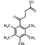 structure of CAS# 765269-95-2, 4-Oxo-4-(pentamethylphenyl)butanoic acid;4-(2,3,4,5,6-Pentamethylphenyl)-4-oxobutyric acid;Maybridge1_003164
