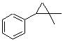 structure of CAS# 7653-94-3, (2,2-Dimethylcyclopropyl)benzene;1,1-Dimethyl-2-phenylcyclopropane;1-Phenyl-2,2-dimethylcyclopropane;2,2-DIMETHYLCYCLOPROPYLBENZENE
