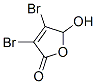 structure of CAS# 766-38-1, 3,4-Dibromo-5-Hydroxy-2(5H)-Furanone;3,4-Dibromo-5-Hydroxyfuran-2(5H)-One;Crotonic Acid, 2,3-Dibromo-4,4-Dihydroxy-, Gamma-Lactone