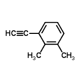 structure of CAS# 767-87-3, 1-Ethynyl-2,3-dimethylbenzene;1-ethynyl-2,3-dimethyl-benzene;2,3-Dimethylphenylacetylene
