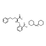 结构式 CAS# 7675-65-2, N-环己基环己烷铵(2R)-3-(苄基硫基)-2-{[(2-硝基苯基)硫基]氨基}丙酸酯