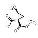 CAS 登录号：767587-88-2， (1R,2S)-1-(甲氧羰基)-2-甲基环丙烷羧酸