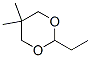 structure of CAS# 768-58-1, 2-Ethyl-5,5-Dimethyl-1,3-Dioxane