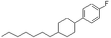 structure of CAS# 76802-59-0, 1-fluoro-4-(4-heptylcyclohexyl)benzene;trans-1-Fluoro-4-(4-heptyl-cyclohexyl)-benzene;TRANS-4'-HEPTYLCYCLOHEXYL-4-FLUOROBENZENE;TRANS-4-HEPTYLCYCLOHEXYL-4-FLUOROBENZENE