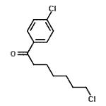 structure of CAS# 76852-66-9, 7-Chloro-1-(4-chlorophenyl)-1-heptanone;7-chloro-1-(4-chlorophenyl)-1-oxoheptane