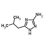 结构式 CAS# 76955-95-8, 5-异丁基-1H-1,2,4-三唑-3-胺
