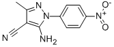 structure of CAS# 76982-31-5, 5-Amino-3-Methyl-1-(4-Nitrophenyl)-1H-Pyrazole-4-Carbonitrile;5-Amino-4-Cyano-3-Methyl-1-(4-Nitrophenyl)Pyrazole
