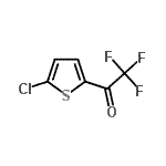 structure of CAS# 771-83-5, 1-(5-Chloro-2-thienyl)-2,2,2-trifluoroethanone;1-(5-chloro(2-thienyl))-2,2,2-trifluoroethan-1-one;2-Chloro-5-trifluoroacetylthiophene;ZINC02579824