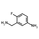 structure of CAS# 771571-82-5, 3-(Aminomethyl)-4-fluoroaniline;3-(aminomethyl)-4-fluoroaniline;5-Amino-2-fluorobenzylamine;BENZENEMETHANAMINE,5-AMINO-2-FLUORO-