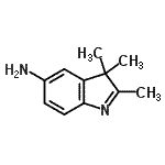 structure of CAS# 773-63-7, 2,3,3-Trimethyl-3H-indol-5-amine;2,3,3-Trimethyl-3H-indol-5-amine #;5-Amino-2,3,3-trimethyl-3h-indole;BAS 00669937