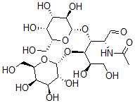 CAS#: 77356-46-8， N-[(2R,3R,4R,5R)-5,6-Dihydroxy-1-Oxo-3,4-Bis[[(2R,3R,4S,5R,6R)-3,4,5-Trihydroxy-6-(Hydroxymethyl)Oxan-2-Yl]Oxy]Hexan-2-Yl]Acetamide
