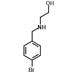 structure of CAS# 774191-64-9, 2-[(4-Bromobenzyl)amino]ethanol;2-(4-Bromo-benzylamino)-ethanol;AP-970/41681650;NSC10601