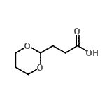 structure of CAS# 774605-67-3, 3-(1,3-Dioxan-2-yl)propanoic acid;3-(1,3-Dioxan-2-yl)propionic acid;MFCD07700144