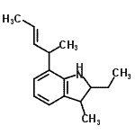 CAS#: 775537-71-8， 2-Ethyl-3-methyl-7-[(3E)-3-penten-2-yl]indoline
