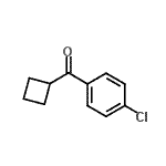 structure of CAS# 77585-25-2, (4-Chlorophenyl)(cyclobutyl)methanone;4-Chlorophenyl cyclobutyl ketone;MFCD03841262