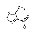 structure of CAS# 77666-53-6, 3-Methyl-4-nitro-1,2,5-oxadiazole;1,2,5-Oxadiazole,3-methyl-4-nitro-;3-methyl-4-nitro-1,2,5-oxadiazole;3-Methyl-4-nitrofurazan