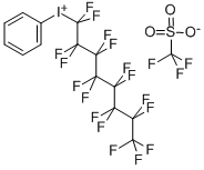 structure of CAS# 77758-89-5, (Perfluoro-n-Octyl)Phenyliodonium Trifluoromethanesulfonate;(Eicosafluoro-N-Octyl)Phenyliodonium Trifluoromethanesulfonate;(PERFLUORO-N-OCTYL)PHENYLIODONIUM TRIFLUOROMETHANESULFONATE;Perfluorooctylphenyliodoniumtrifluoromethanesulfonate