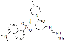 CAS#: 77787-46-3， N-Amino-N'-[(4S)-4-[(5-Dimethylaminonaphthalen-1-Yl)Sulfonylamino]-5-(4-Methylpiperidin-1-Yl)-5-Oxopentyl]Methanimidamide