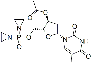 CAS#: 77887-08-2， [2-[Bis(Aziridin-1-Yl)Phosphoryloxymethyl]-5-(5-Methyl-2,4-Dioxopyrimidin-1-Yl)Oxolan-3-Yl] Acetate
