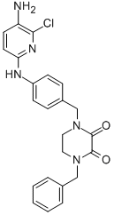CAS#: 77918-04-8， 1-[[4-[(5-Amino-6-Chloropyridin-2-Yl)Amino]Phenyl]Methyl]-4-(Phenylmethyl)Piperazine-2,3-Dione