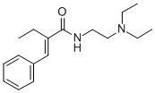 CAS 登录号：77945-05-2， (2E)-N-(2-二乙基氨基乙基)-2-(苯基亚甲基)丁酰胺