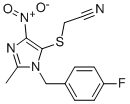 CAS 登录号：77952-80-8， 2-[3-[(4-氟苯基)甲基]-2-甲基-5-硝基咪唑-4-基]硫基乙腈