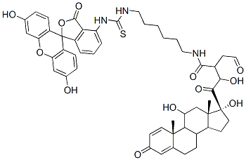 CAS 登录号：78232-37-8， [2-[(8S,9S,10R,11S,13S,14S,17R)-11,17-二羟基-10,13-二甲基-3-氧代-7,8,9,11,12,14,15,16-八氢-6H-环戊并[a]菲-17-基]-2-氧代乙基]4-[6-[(3',6'-二羟基-3-氧代螺[2-苯并呋喃-1,9'-氧杂蒽]-5-基)硫代氨基甲酰氨基]己基氨基]-4-氧代丁酸酯