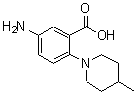 结构式 CAS# 78243-68-2, 5-氨基-2-(4-甲基-1-哌啶基)苯甲酸