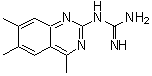 结构式 CAS# 784-90-7, 1-(4,6,7-三甲基-2-喹唑啉基)胍