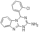 结构式 CAS# 78650-07-4, 4-(2-氯苯基)-1,4-二氢[1,3,5]三嗪并[1,2-a]苯并咪唑-2-胺