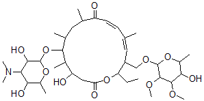 CAS#: 78740-70-2， (11E,13Z)-6-(4-Dimethylamino-3,5-Dihydroxy-6-Methyloxan-2-Yl)Oxy-16-Ethyl-4-Hydroxy-15-[(5-Hydroxy-3,4-Dimethoxy-6-Methyloxan-2-Yl)Oxymethyl]-5,7,9,13-Tetramethyl-1-Oxacyclohexadeca-11,13-Diene-2,10-Dione