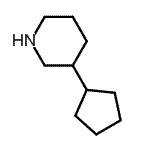 structure of CAS# 794533-53-2, 3-Cyclopentylpiperidine;3-cyclopentylpiperidine