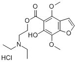 CAS 登录号：79802-69-0， 二乙基-[2-(6-羟基-4,7-二甲氧基1-苯并呋喃-5-羰基)氧乙基]氯化铵