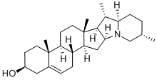 structure of CAS# 80-78-4, Solanidine;Chebi:28374;Solanid-5-En-3Beta-Ol;Ccris 6508
