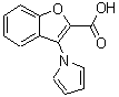 structure of CAS# 80066-99-5, 3-(1H-Pyrrol-1-yl)-1-benzofuran-2-carboxylic acid;3-(1H-Pyrrol-1-yl)-1-benzofuran-2-carboxylic acid;3-(1H-Pyrrol-1-yl)-1-benzofuran-2-carboxylic acid #;3-(1H-PYRROL-1-YL)-1-BENZOFURAN-2-CARBOXYLICACID