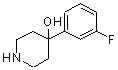 结构式 CAS# 80119-54-6, 4-(3-氟苯基)-4-哌啶醇