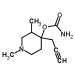 CAS#: 802853-23-2， 1,3-Dimethyl-4-(2-propyn-1-yl)-4-piperidinyl carbamate