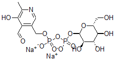 CAS#: 80503-46-4， Pyridoxal(5')Diphospho(1)-Glucose disodium salt