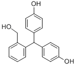 structure of CAS# 81-92-5, 2-[Bis(4-Hydroxyphenyl)Methyl]Benzyl Alcohol;4-[(4-Hydroxyphenyl)-(2-Methylolphenyl)Methyl]Phenol;Regmolax;Velaxin