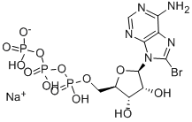 结构式 CAS# 81035-56-5, 8-溴-腺苷-5'-三磷酸酯钠盐
