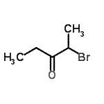 结构式 CAS# 815-52-1, 2-溴-3-戊酮
