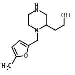 结构式 CAS# 819802-25-0, 2-{1-[(5-甲基-2-呋喃基)甲基]-2-哌嗪基}乙醇