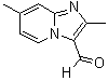 structure of CAS# 820245-84-9, 2,7-Dimethyl-Imidazo[1,2-a]Pyridine-3-Carbaldehyde;2,7-Dimethylh-Imidazo[1,2-A]Pyridine-3-Carbaldehyde;2,7-DIMETHYL-IMIDAZO[1,2-A]PYRIDINE-3-CARBALDEHYDE