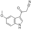 结构式 CAS# 821009-89-6, 3-(5-甲氧基-1H-吲哚-3-基)-3-氧代丙腈