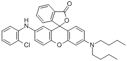 structure of CAS# 82137-81-3, 2'-(2-Chloroanilino)-6'-(Dibutylamino)Fluoran;2'-[(2-Chlorophenyl)Amino]-6'-(Dibutylamino)-Spiro[Isobenzofuran-1(3H),9'-(9H)Xanthen]- 3-One;9’-(9H)Xanthen]-3-One,2’-[(2-Chlorophenyl)Amino]-6’-(Dibutylamino)-Spiro[Isobenzofuran-1(3H);2'-(2-Chlorophenylamino)-6'-(Dibutylamino)Spiro[Isobenzofuran-1(3H)-9'[9H]-Xanthene]-3-One